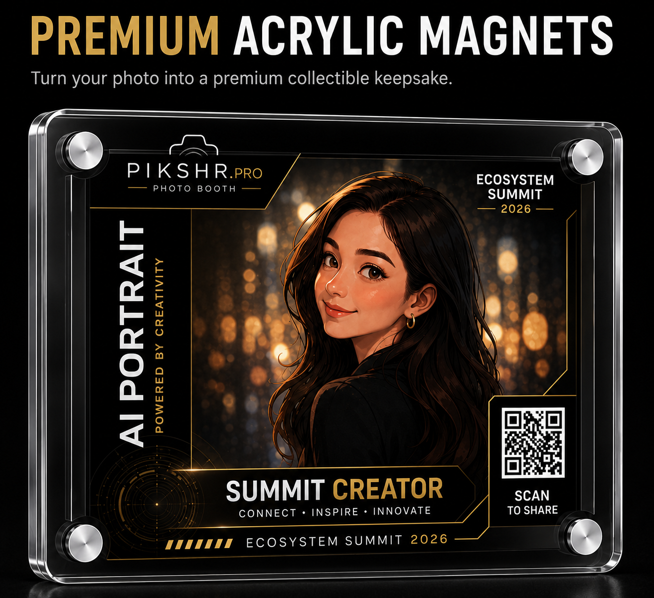 Premium Acrylic Magnets keepsake