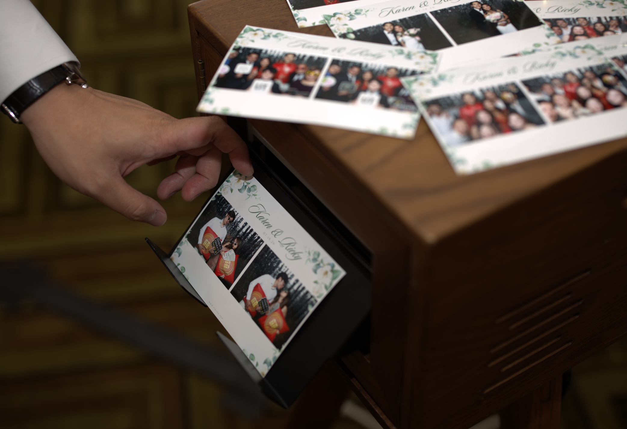 Custom 2×6 photo strip print from a DSLR photo booth