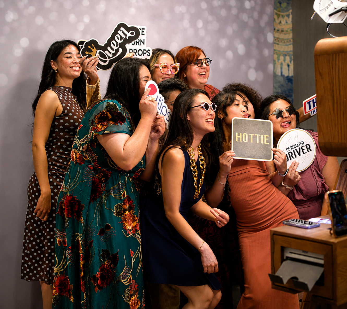 Signature Experience DSLR photo booth at an elegant wedding