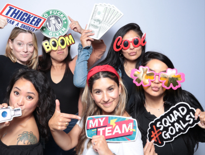 Brand activation with custom photo booth overlay