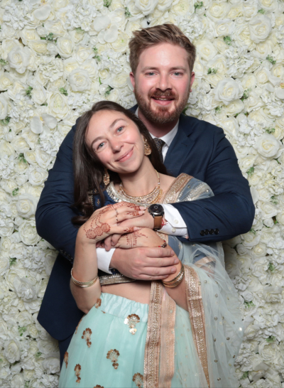 Wedding photo booth moment