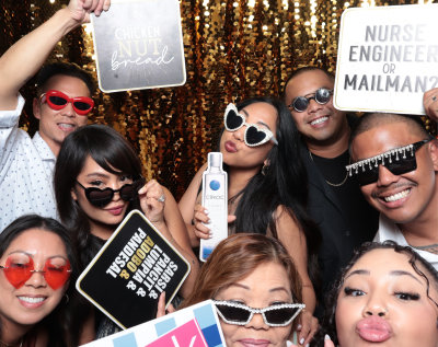 Guests enjoying the photo booth