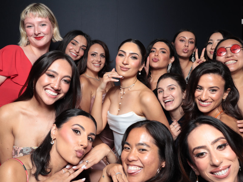 Luxury wedding reception with dramatic lighting